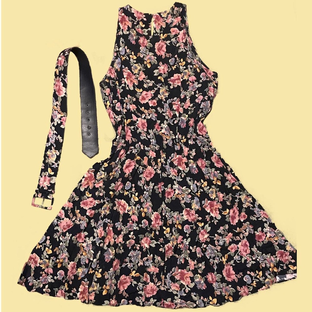 Floral Dress With Belt